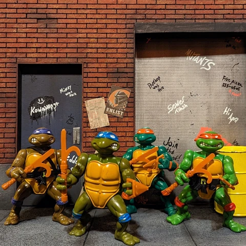 TMNT (Playmates, 1988) Vintage NINJA TURTLES LOT - 4 Original ACTION FIGURES Cover