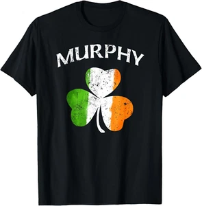 Murphy Shirt Irish Shamrock St. Patrick's Day T-Shirt - Black, Small T Shirt - Picture 1 of 4