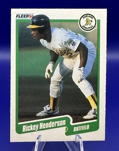 1990 Fleer Rickey Henderson #10 HOF Oakland A's - Bild 1 von 2