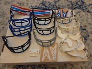 Lot of 8 Riddell Style Throwback Mini Helmet Replacement Facemasks Decals - Picture 1 of 7