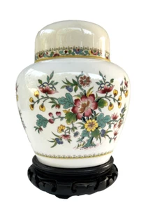 Coalport Ming Rose Ginger Jar 7" with Lid Bone China Made in England Vintage - Picture 1 of 13