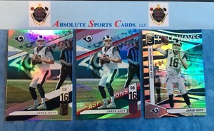 2019 Elite Aspirations JARED GOFF LOT X 3 | # /84 | Tidal Waves | Rams