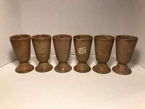 Vintage Set of 6 VIEUX GRES Stoneware Goblets Made in France 150ML / 5OZ - Picture 1 of 4