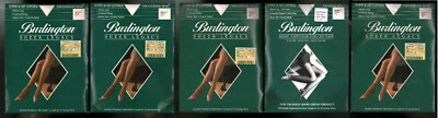 Lote 5 Pares Pantimedias Burlington Sheer Legacy Talla Mediana Color Blanco T14 Foto 1 de 3