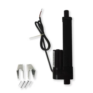 10mm/s DC12V 1500N 6 Inch 6" Stroke Black Silent Mode Linear Actuator & Brackets - Picture 1 of 8