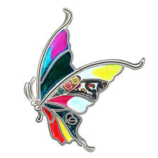 Enamel Alloy Crystal 3D Butterfly Brooch Pins Gifts Insects Jewelry for Women
