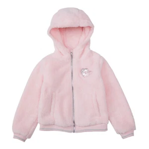 Rokka&Rolla Girls' Sherpa Fleece Lined Jacket Fuzzy Full-Zip Warm Winter Coat - Picture 1 of 28