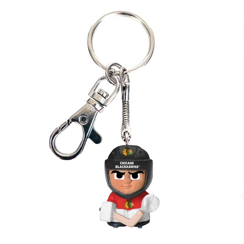 NHL Teenymates Tagalong Key Chain With Clip Chicago Blackhawks Key Chain Cover