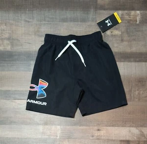 New! Boy's Under Armour Logo Swim Trunks Size Small 8 - Picture 1 of 3