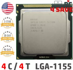 2nd Gen Intel Core i5-2500K CPU 3.3 GHz (Turbo 3.7 GHz) 4-Core 6M LGA-1155 SR008 - Picture 1 of 1