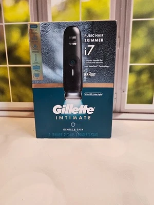 Gillette i7 интимный мужской первоклассный лобковый триммер для волос светодиодный водонепроницаемый компактный новый - Изображение 1 из 4