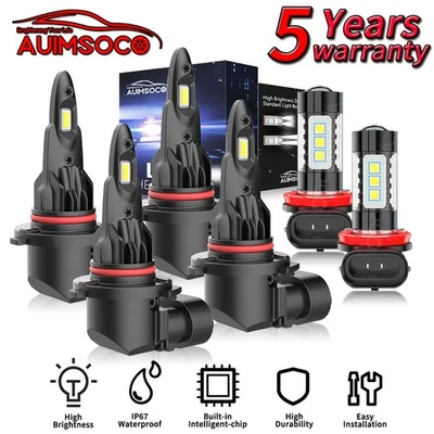 Kit de 6 faros LED + bombillas antiniebla súper brillantes para Nissan Quest 2004-2009 Foto 1 de 4