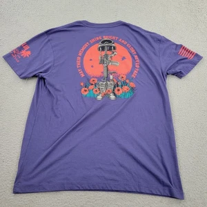 Grunt Style Shirt Mens XL Purple May Their Memory Shine Bright USA Short Sleeve - Picture 1 of 11