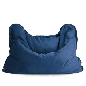 Mini Velvet Rectangular Bean Bag Cover - 43" x 55" - Denim Blue - Picture 1 of 4