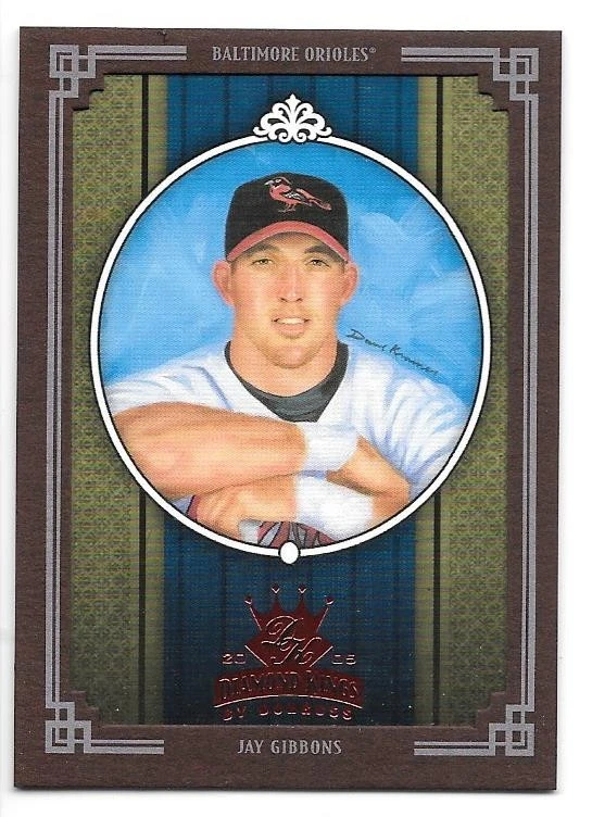 Jay Gibbons Enmarcado Rojo 2005 Donruss Diamond Kings 319 Baltimore Orioles Foto 1 de 1