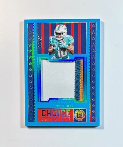 Patch Panini 2022 Encased Tyreek Hill Zaffiro Materiali a Scelta /50 Delfini  - Foto 1 di 2