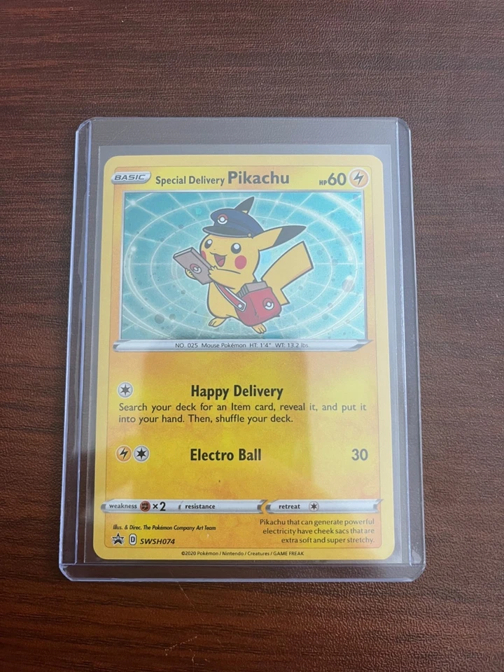 Special Delivery Pikachu SWSH074 SWSH: Sword & Shield Promo Cards Holo - Image 1 of 2