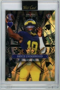 Bruce Underwood 2024 Wild Card SD Diagonal Raywave 1/1 Michigan 1st Trading Card - Picture 1 of 3