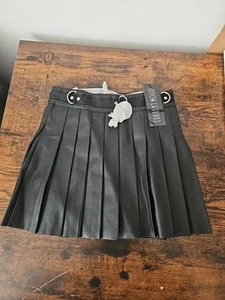 Dolls Kill Current Mood Spade Pleated Mini Skirt X Small - Picture 1 of 12