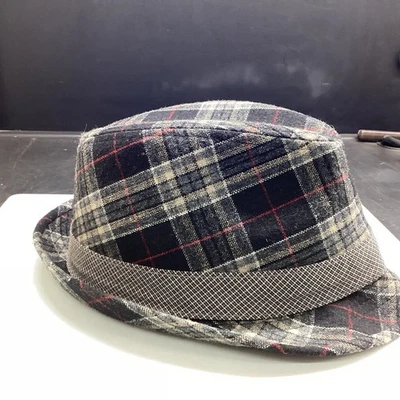 Fedora a cuadros negra para hombre Sean John Foto 1 de 4