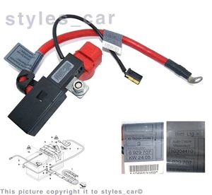 Genuine BMW 1 Series E81 E87 (2004-2011) Battery Cable Plus Pole 6929707 6988975 - Picture 1 of 16