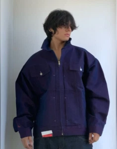 Herren Jeansjacke Fubu Blau | Rot Freizeit Neu mit Etikett - Bild 1 von 5