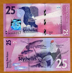 Seychelles, 25 rupees, 2016, P-48, UNC Birds, Fish - Picture 1 of 1