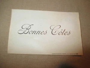 ancien étiquette Bonnes Côtes vin milieu XX ème - Picture 1 of 1