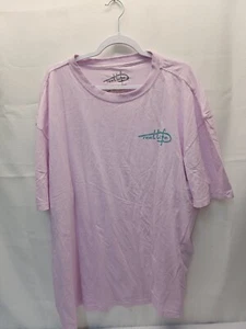 Reel Life Men's Ocean Washed Short Sleeve Soft T-Shirt Orchid Large - Picture 1 of 6
