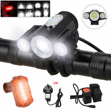 Bike Lights Mountain Rechargeable CREE Bicycle T6 LED Torch Front Rear Lamp Set