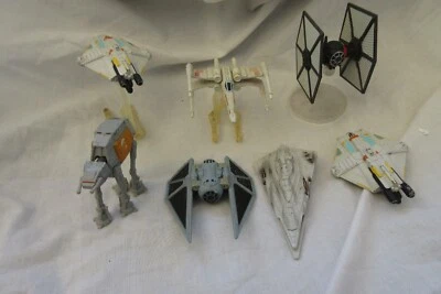 Star Wars hot wheels x 7 TIE FIGHTER / striker  ,X WING  STAR DESTROYER, AT AT , - Image 1 of 4