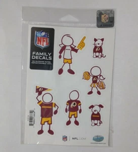 NFL Washington Redskins Family Car Decal Repositionable Vinyl Decals - Picture 1 of 12