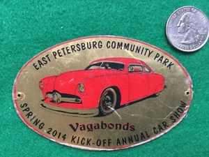 East Petersburg Vagabonds Spring 2014 Kick-Off Car Show Dash Plaque - Picture 1 of 2