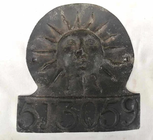 Antique lead firemark - Circle of the Americas or Sun Fire Office - Picture 1 of 7