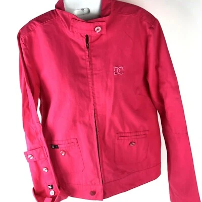 DC SHOES De Colección Rara Cremallera Completa Chaqueta Muestra Rosa Caliente Bordada Mujeres M Ropa de Calle Foto 1 de 4
