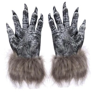 Halloween Wolf Handschuhe Kralle Werwolf Kostüm Monster Handpfoten gruselig Horror Requisiten - Bild 1 von 9