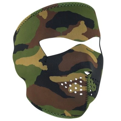 Mascarilla facial reversible WOODLAND CAMO WNFM118 motociclista neopreno COMPLETA Foto 1 de 4