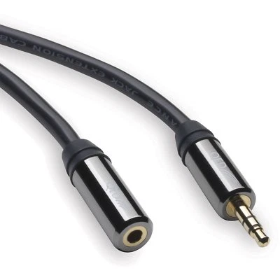 QED Performance Graphite 3.5mm Jack Headphone Extension Cable - 150cm 1.5m Lead - Image 1 of 4