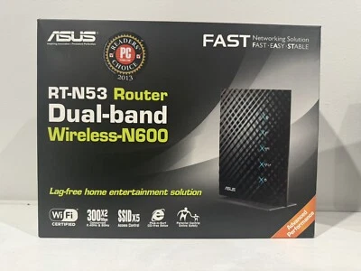 ASUS RT-N53 Wireless N600 Dual Band Router 2.4 & 5ghz * Used with Box - Image 1 of 4
