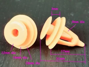 For Vauxhall 10 Body door trim panel fastener clips Orange Stud - Picture 1 of 9