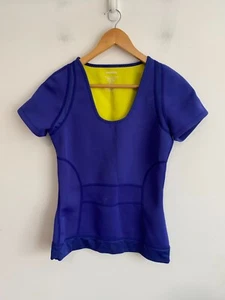 Zaggora Top Womens Large Blue Short Sleeve Round Neck Thermo Fit Activewear - Picture 1 of 15
