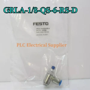 1X FESTO GRLA-1/8-QS-6-RS-D 197581 One-way Flow Control Valve Fast Shipping - Picture 1 of 3