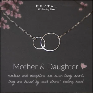 Mother Daughter Necklace - Mom & Daughter Mothers Day Gifts, Birthday Gift Ideas - Picture 1 of 12