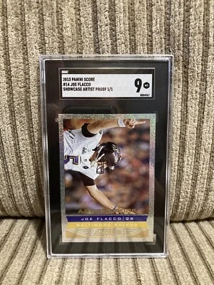 2013 Panini Score #14 Joe Flacco Showcase Artist Proof 1/1 One Of One SGC 9  - Imagem 1 de 4