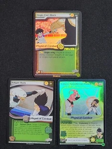 3 Dragon Ball Z Foil Saiyan Spindletop Punch Saiyan Duck Majin Fist Block Score - Picture 1 of 16
