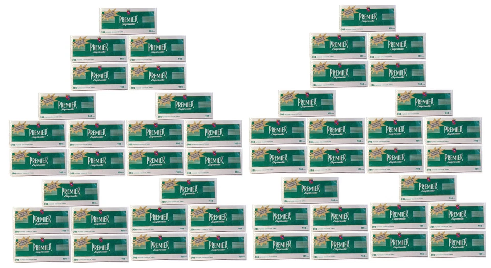 Premier Supermatic 100's 100mm Menthol Cigarette Filter Tubes 50 Boxes - 3133-50 - Image 1 of 1