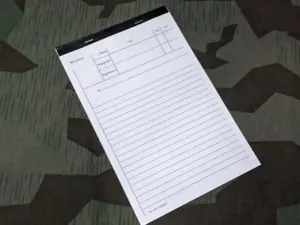 Reproducción Segunda Guerra Mundial Alemán Informe de Mensajes Folleto Cuaderno Cuaderno Libro Reproducción Heer - Imagen 1 de 8