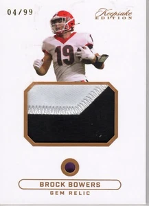 Brock Bowers 2024 Keepsake Edition Las Vegas Raiders Gem Patch Autogramm 04/99 - Bild 1 von 2