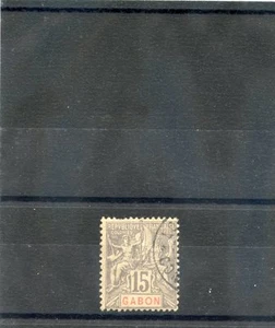 Gabun Sc 21 (YT 21) ss-vz gebraucht 1904 15c GRAU 16 $ - Bild 1 von 1