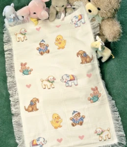 SWEET ANIMAL Baby Blanket Afghan Kit 35017 DIMENSIONS Cross Stitch NEW 1999 - Picture 1 of 5